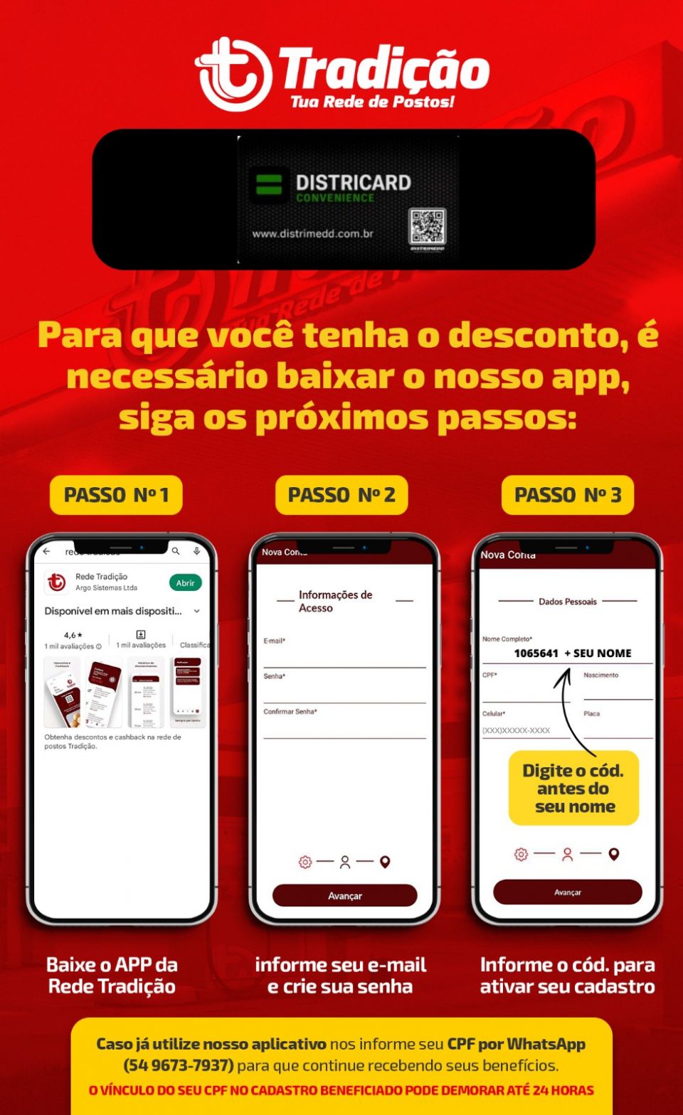 DISTRIMEDD - Engenharia de Seguran�a do Trabalho posto de gasolina REDE DE POSTOS TRADI&Ccedil;&Otilde;ES&nbsp; Clientes DISTRICARD, tem descontos de 20 centamos em Gasolinas Comum, Aditivada e Podium e 25% de descontos na troca de...